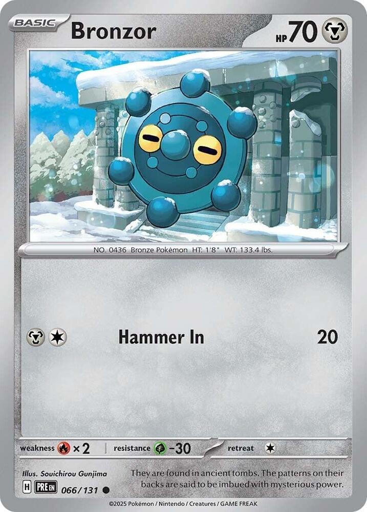 Bronzor 066/131 card from SV: Prismatic Evolutions