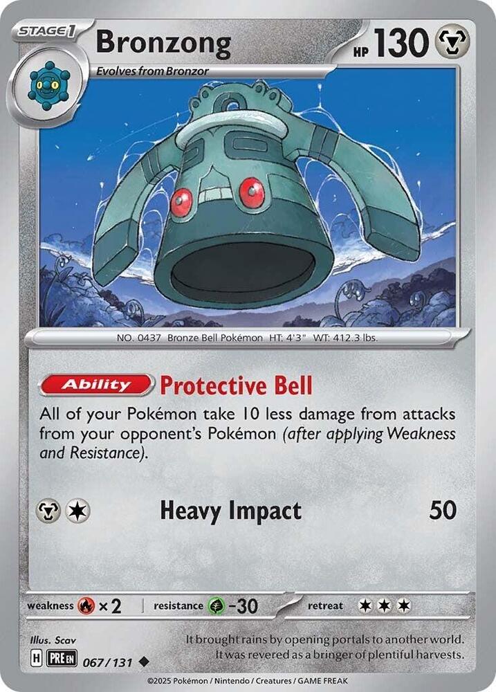 Bronzong 067/131 card from SV: Prismatic Evolutions