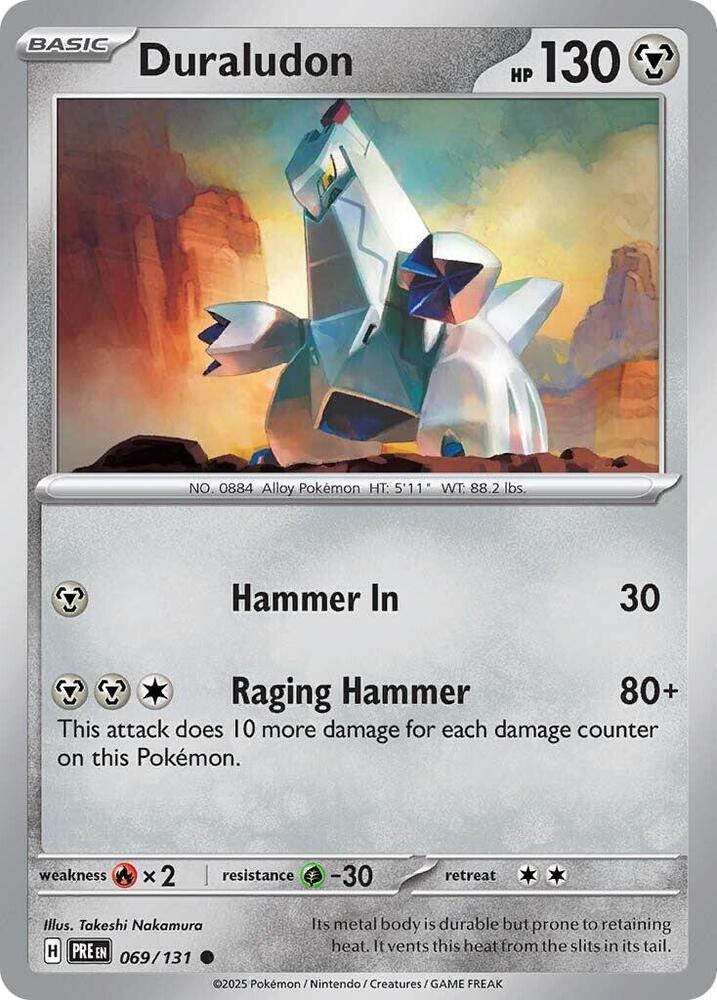 Duraludon 069/131 card from SV: Prismatic Evolutions