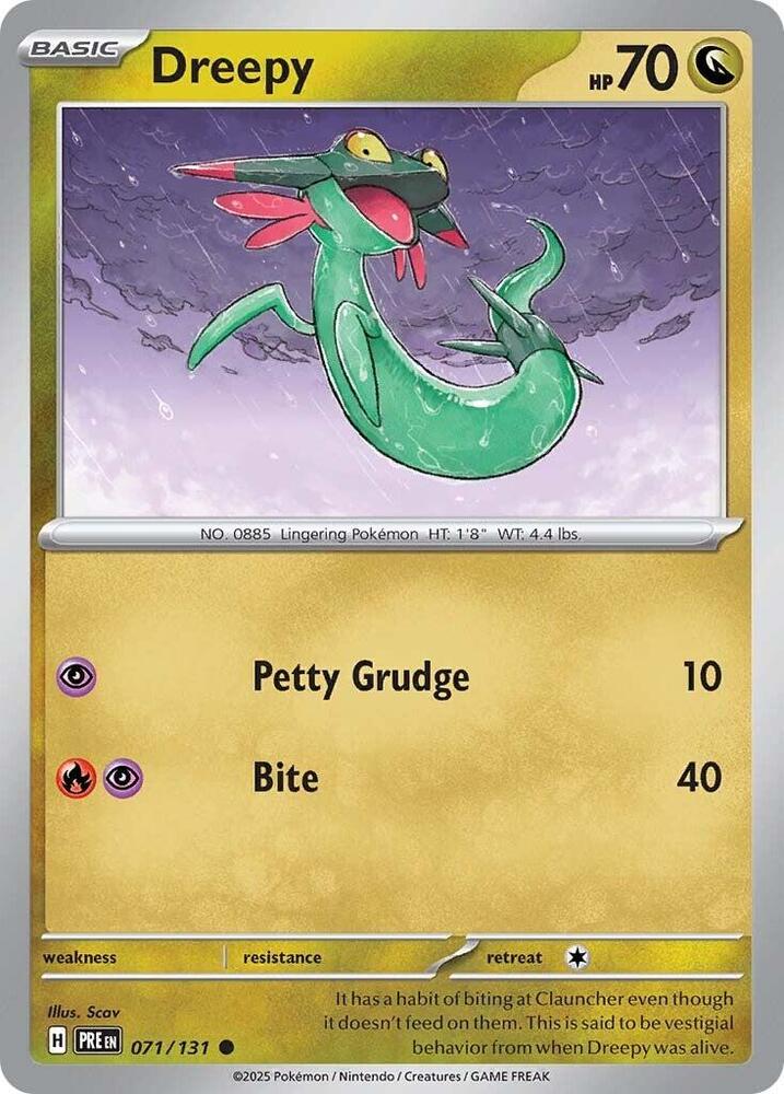 Dreepy 071/131 card from SV: Prismatic Evolutions