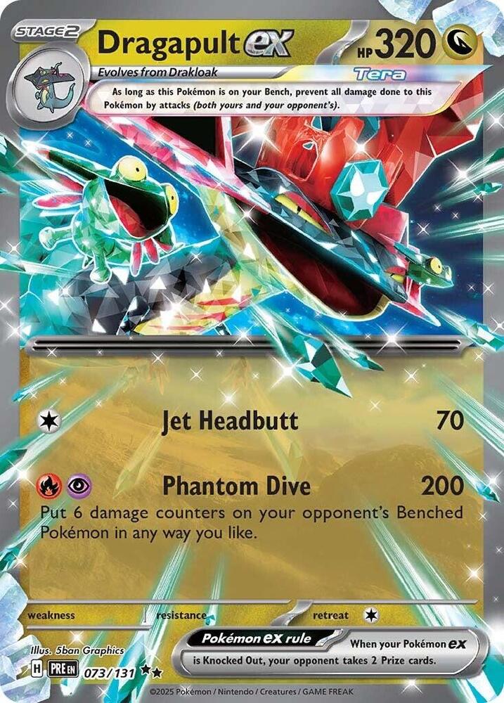 Dragapult ex 073/131 card from SV: Prismatic Evolutions