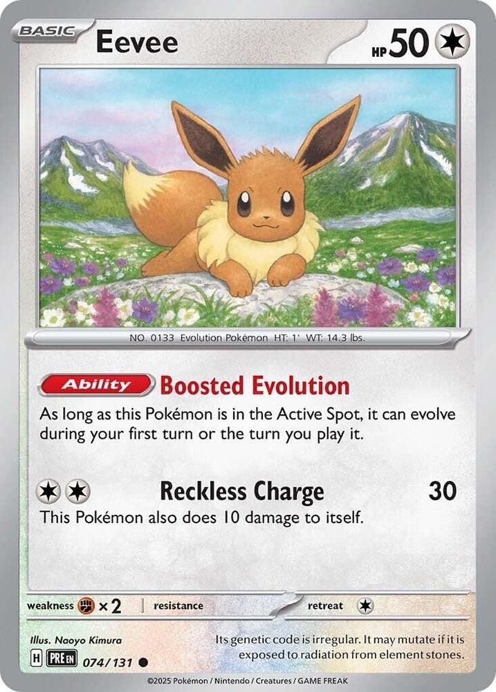 Eevee 074/131 card from SV: Prismatic Evolutions