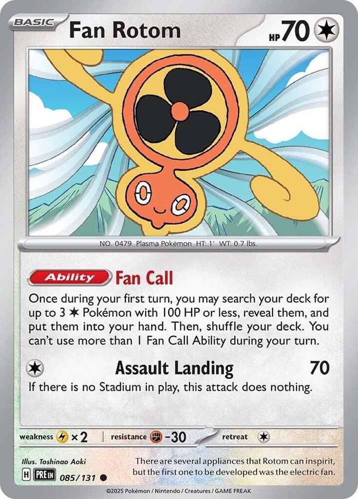 Fan Rotom 085/131 card from SV: Prismatic Evolutions