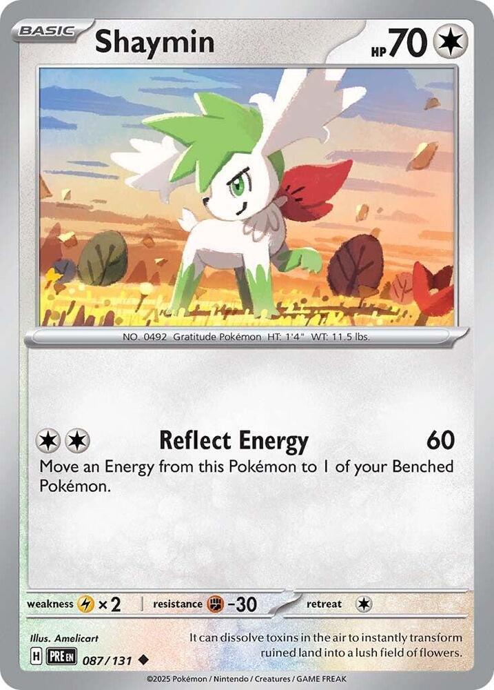 Shaymin 087/131 card from SV: Prismatic Evolutions