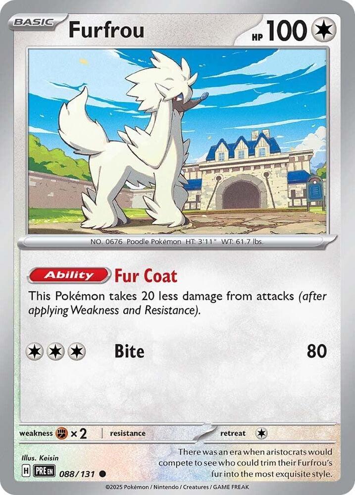 Furfrou 088/131 card from SV: Prismatic Evolutions