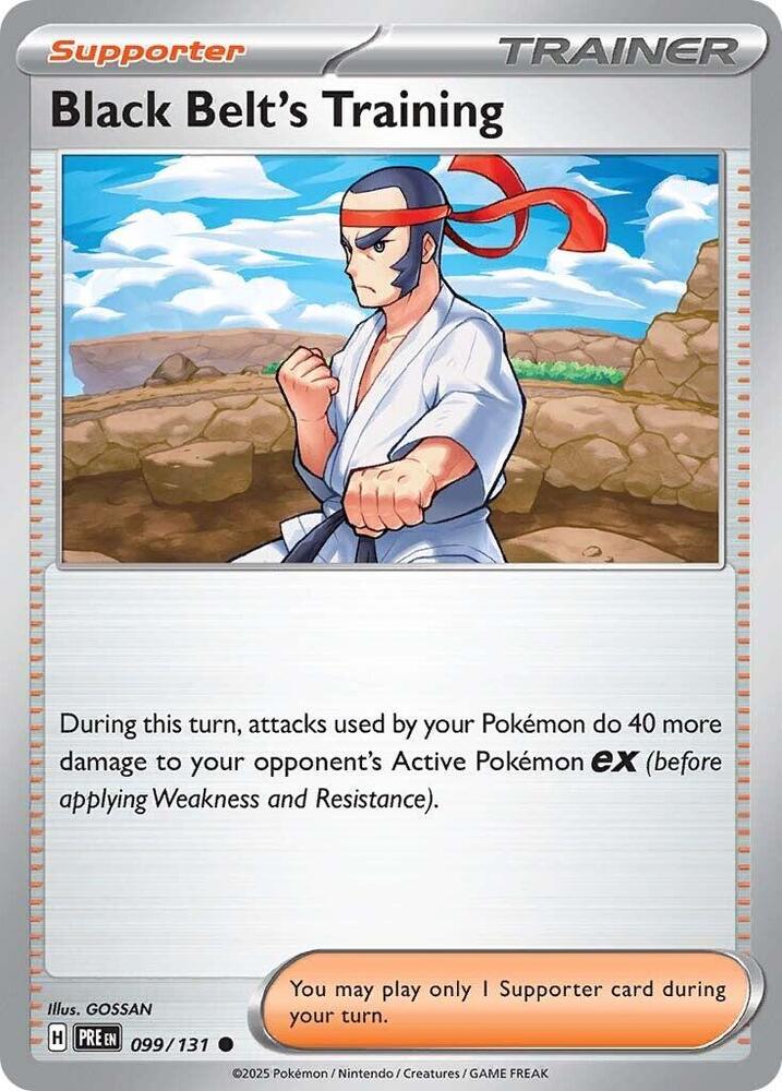 Black Belt's Training 099/131 card from SV: Prismatic Evolutions