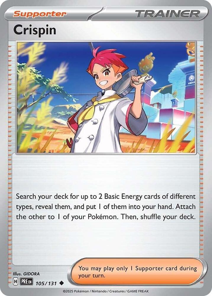 Crispin 105/131 card from SV: Prismatic Evolutions