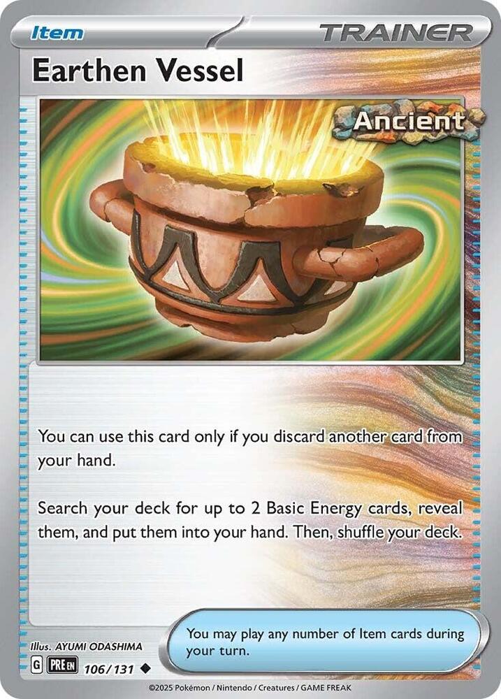 Earthen Vessel 106/131 card from SV: Prismatic Evolutions