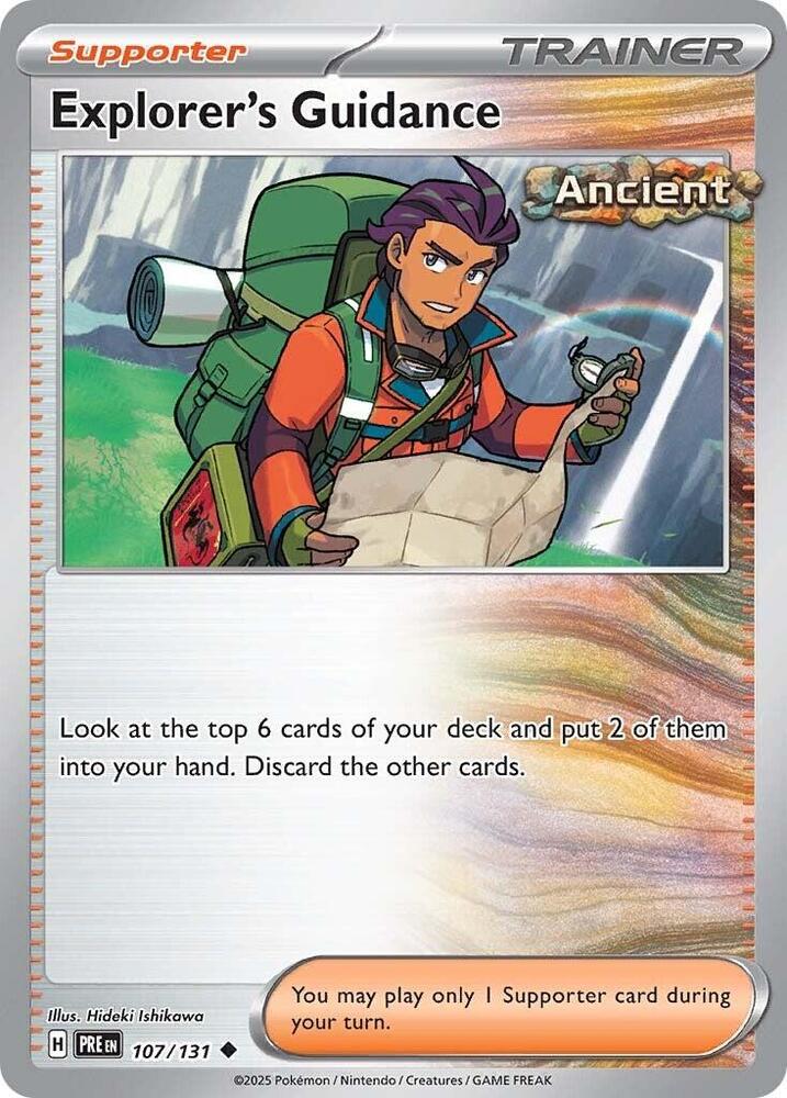 Explorer's Guidance 107/131 card from SV: Prismatic Evolutions