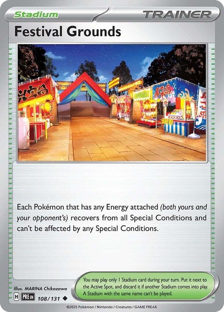 Festival Grounds 108/131 card from SV: Prismatic Evolutions