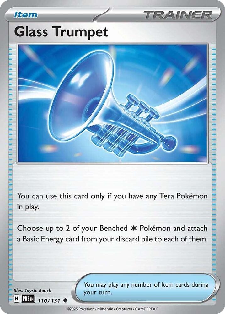 Glass Trumpet 110/131 card from SV: Prismatic Evolutions