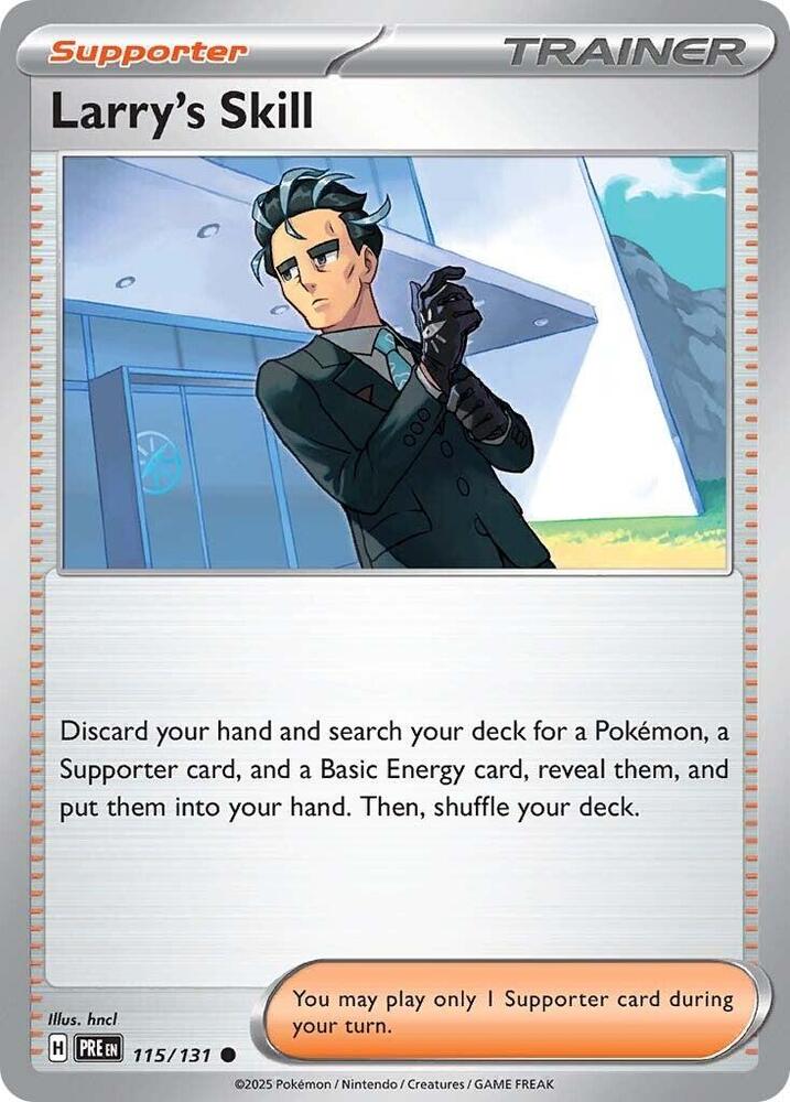 Larry's Skill 115/131 card from SV: Prismatic Evolutions