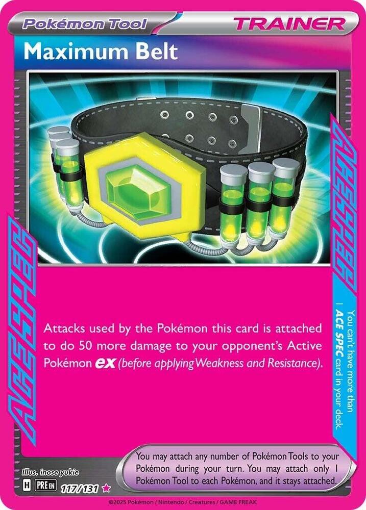 Maximum Belt 117/131 card from SV: Prismatic Evolutions