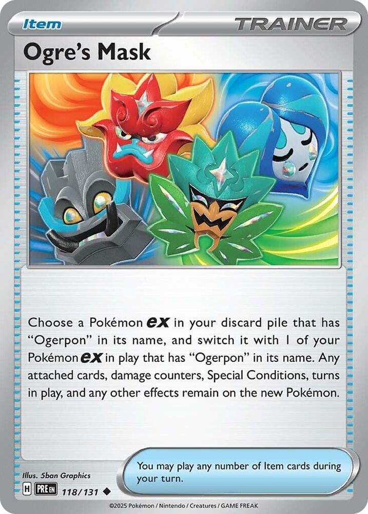 Ogre's Mask 118/131 card from SV: Prismatic Evolutions