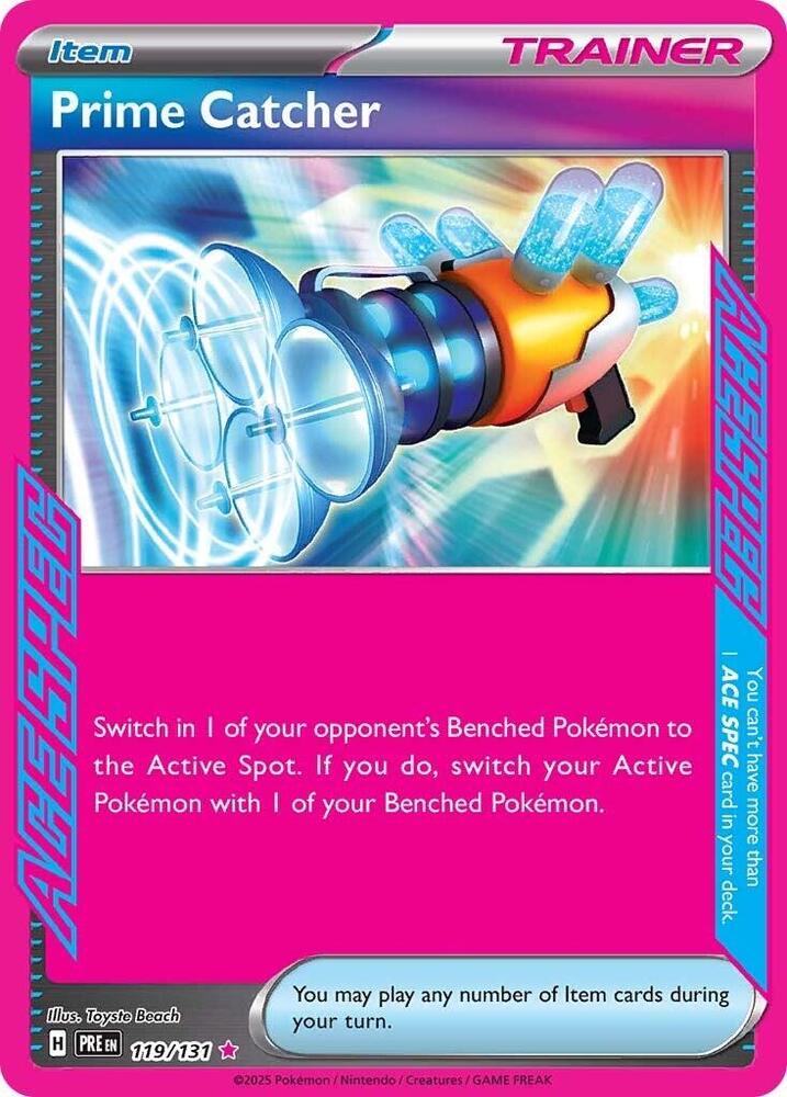 Prime Catcher 119/131 card from SV: Prismatic Evolutions