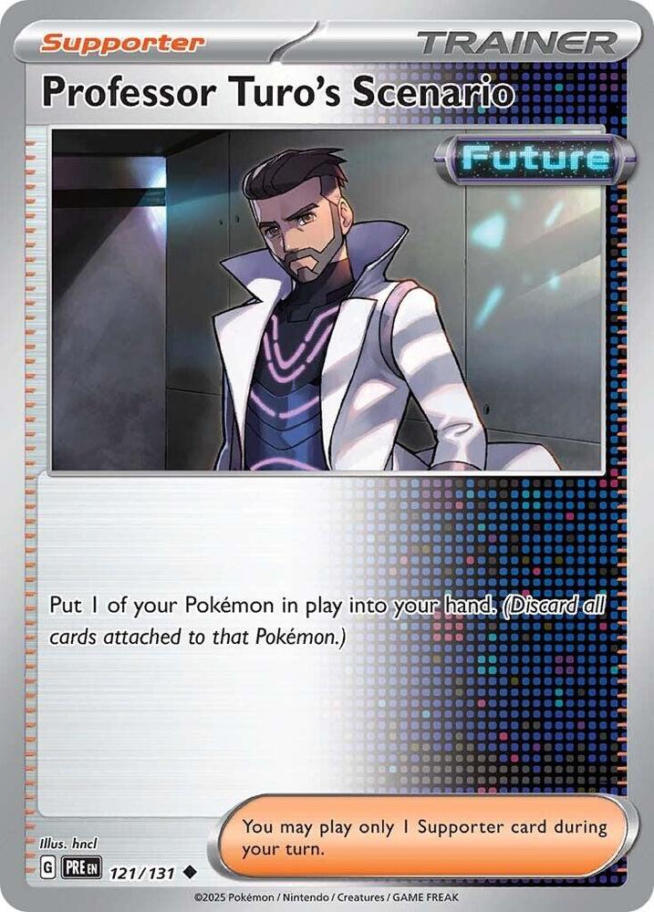 Professor Turo's Scenario 121/131 card from SV: Prismatic Evolutions