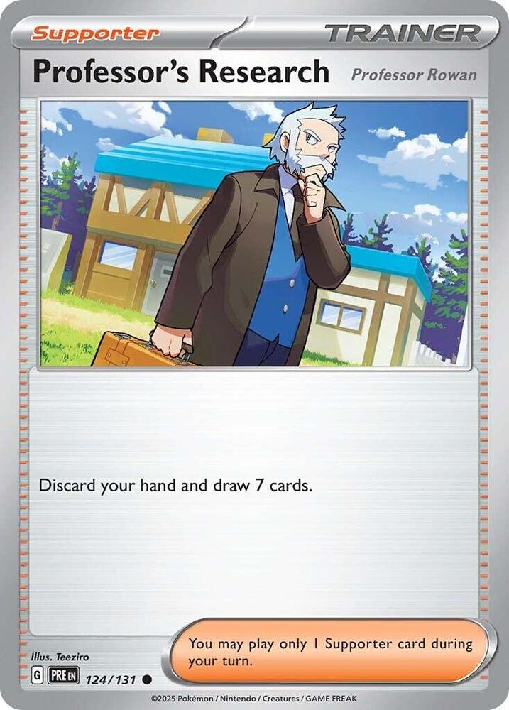 Professor's Research [Professor Rowan] 124/131 card from SV: Prismatic Evolutions