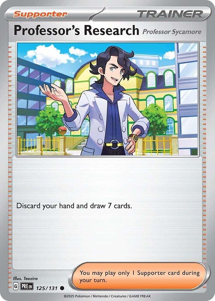 Professor's Research [Professor Sycamore] 125/131 card from SV: Prismatic Evolutions