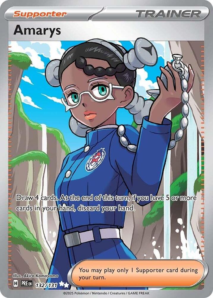 Amarys 132/131 card from SV: Prismatic Evolutions