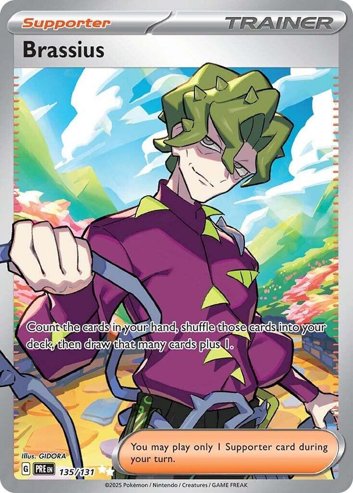 Brassius 135/131 card from SV: Prismatic Evolutions