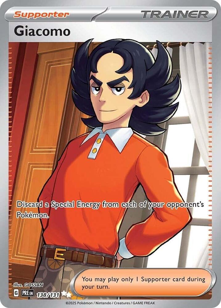 Giacomo 138/131 card from SV: Prismatic Evolutions