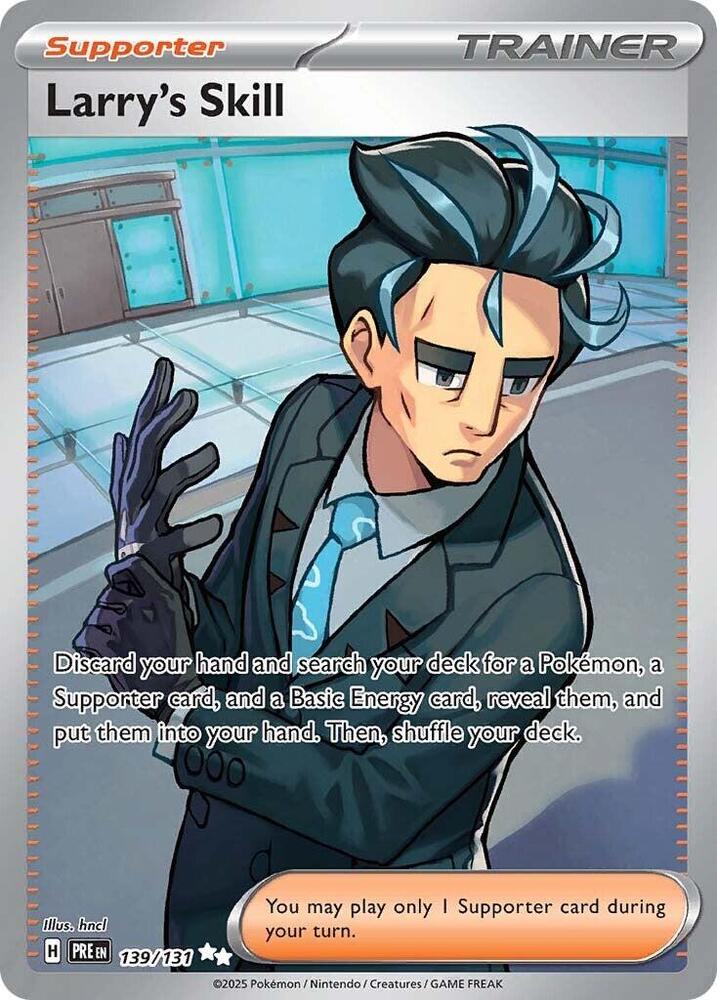 Larry's Skill 139/131 card from SV: Prismatic Evolutions