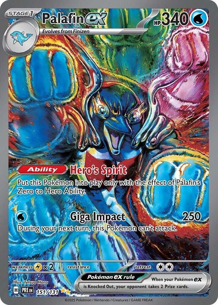 Palafin ex 151/131 card from SV: Prismatic Evolutions