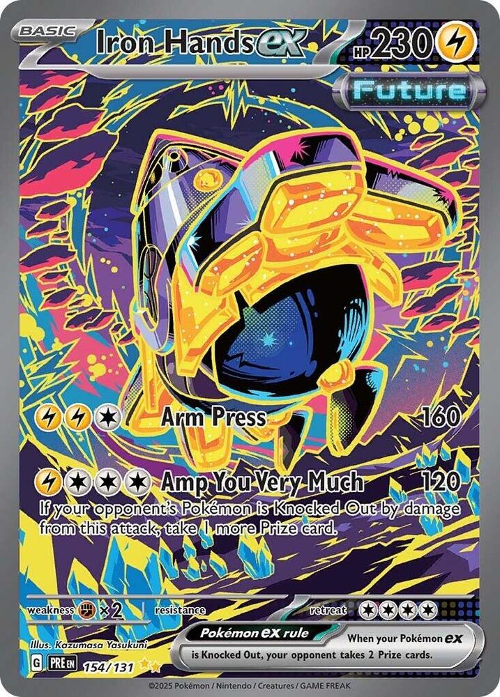 Iron Hands ex 154/131 card from SV: Prismatic Evolutions