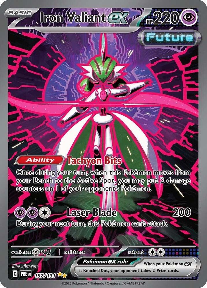 Iron Valiant ex 157/131 card from SV: Prismatic Evolutions