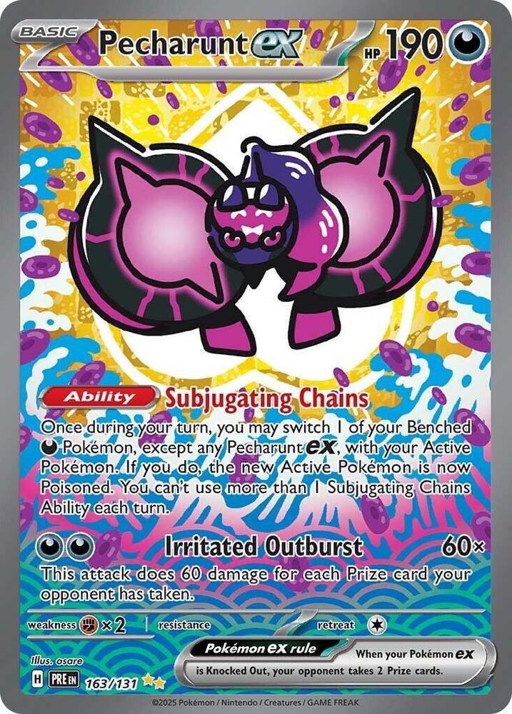 Pecharunt ex 163/131 card from SV: Prismatic Evolutions