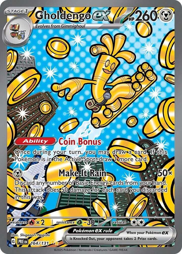 Gholdengo ex 164/131 card from SV: Prismatic Evolutions