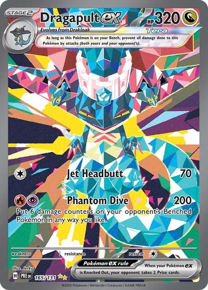 Dragapult ex 165/131 card from SV: Prismatic Evolutions