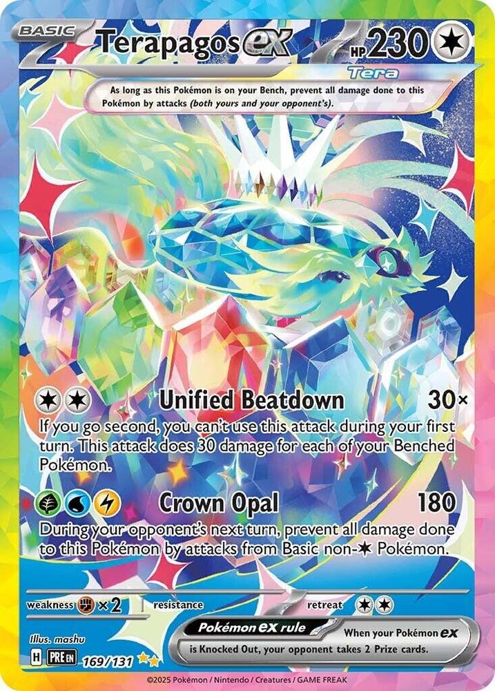Terapagos ex 169/131 card from SV: Prismatic Evolutions
