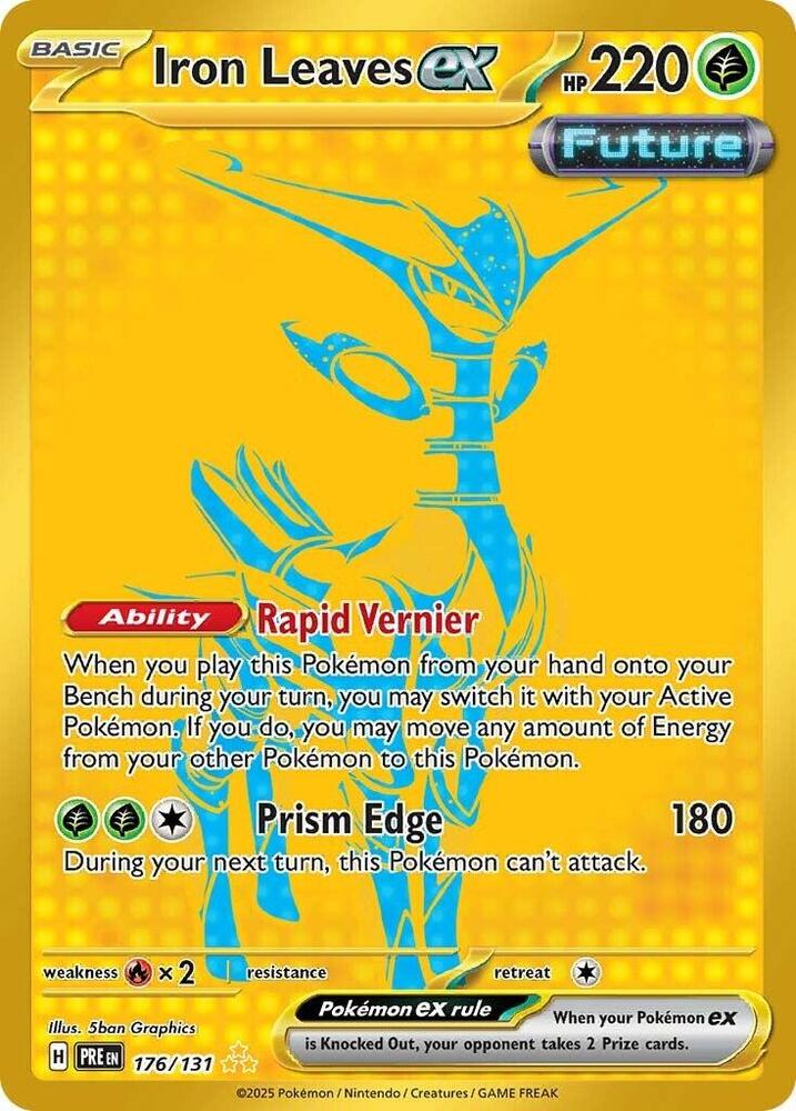 Iron Leaves ex 176/131 card from SV: Prismatic Evolutions