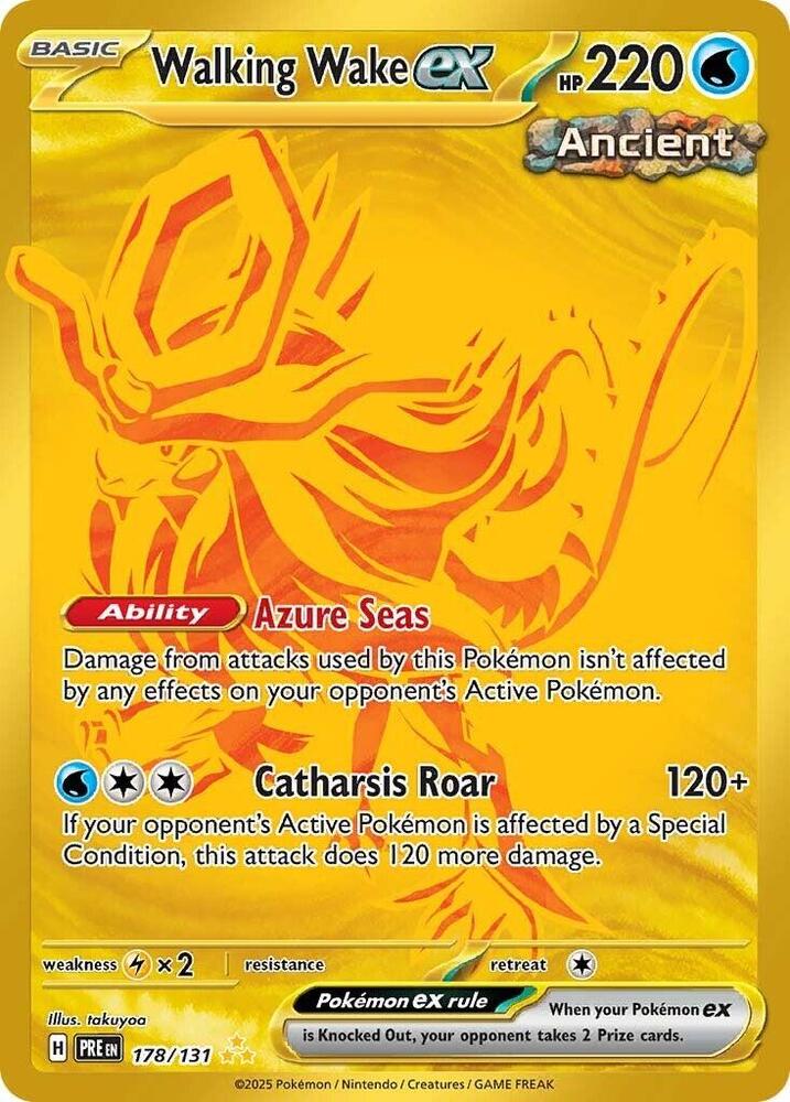 Walking Wake ex 178/131 card from SV: Prismatic Evolutions