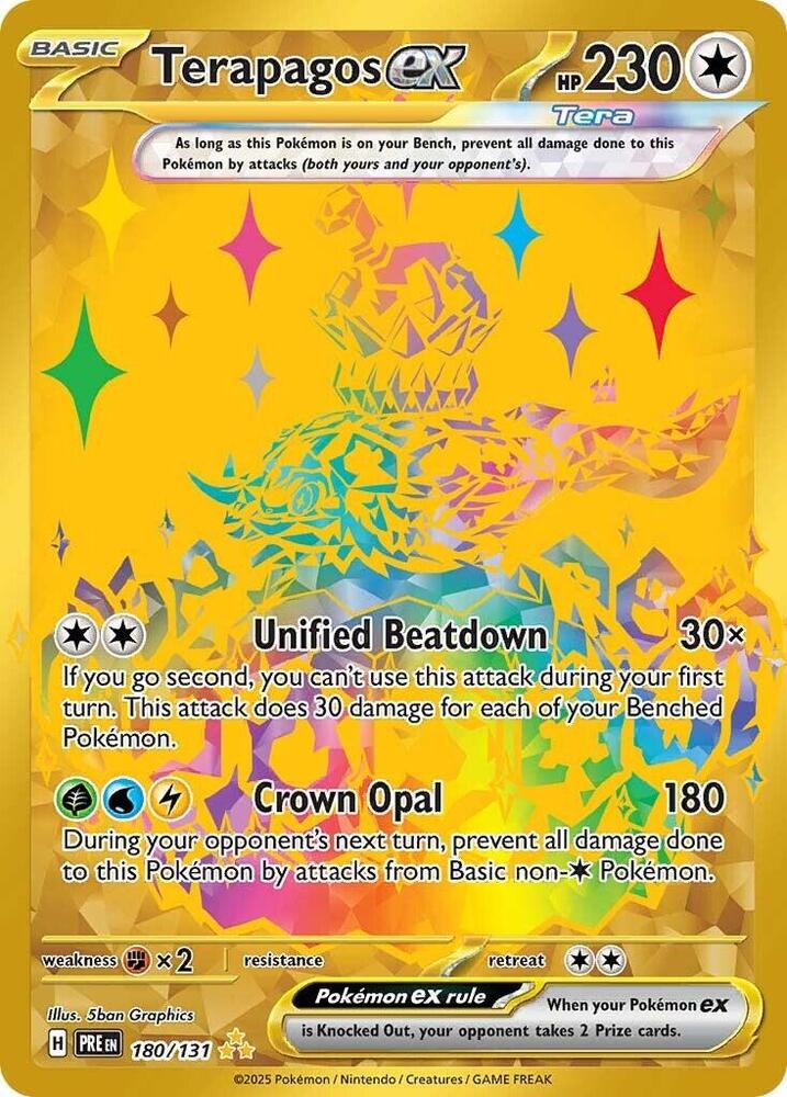 Terapagos ex 180/131 card from SV: Prismatic Evolutions