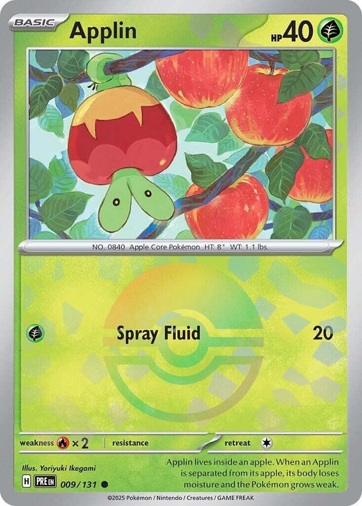 Applin (Poke Ball Pattern) 009/131 card from SV: Prismatic Evolutions
