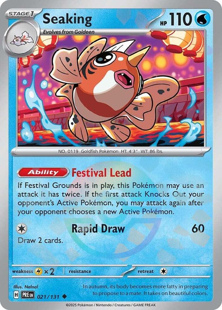 Seaking (Poke Ball Pattern) 021/131 card from SV: Prismatic Evolutions