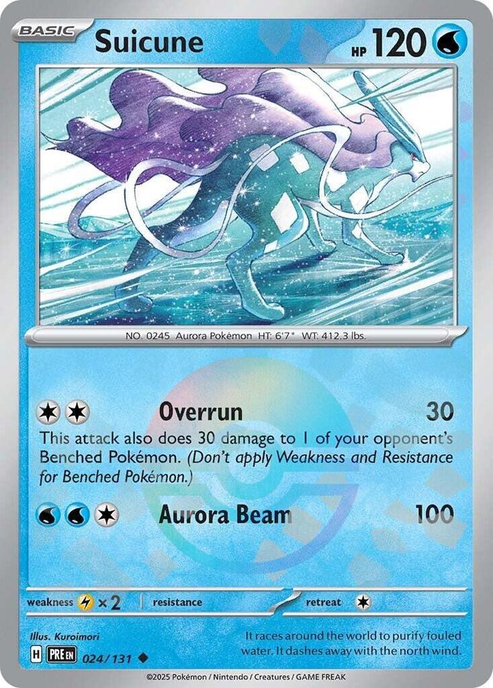 Suicune (Poke Ball Pattern) 024/131 card from SV: Prismatic Evolutions