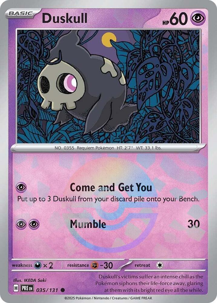 Duskull (Poke Ball Pattern) 035/131 card from SV: Prismatic Evolutions