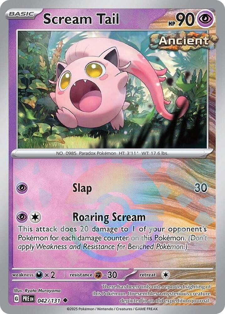 Scream Tail (Poke Ball Pattern) 042/131 card from SV: Prismatic Evolutions