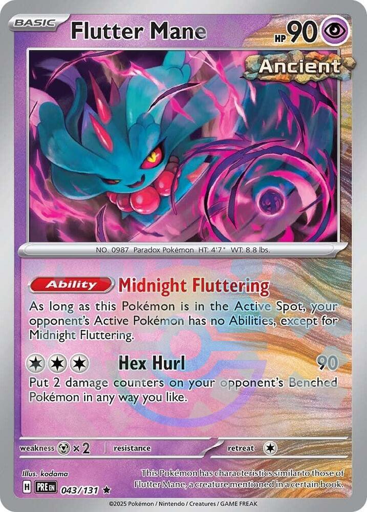 Flutter Mane (Poke Ball Pattern) 043/131 card from SV: Prismatic Evolutions