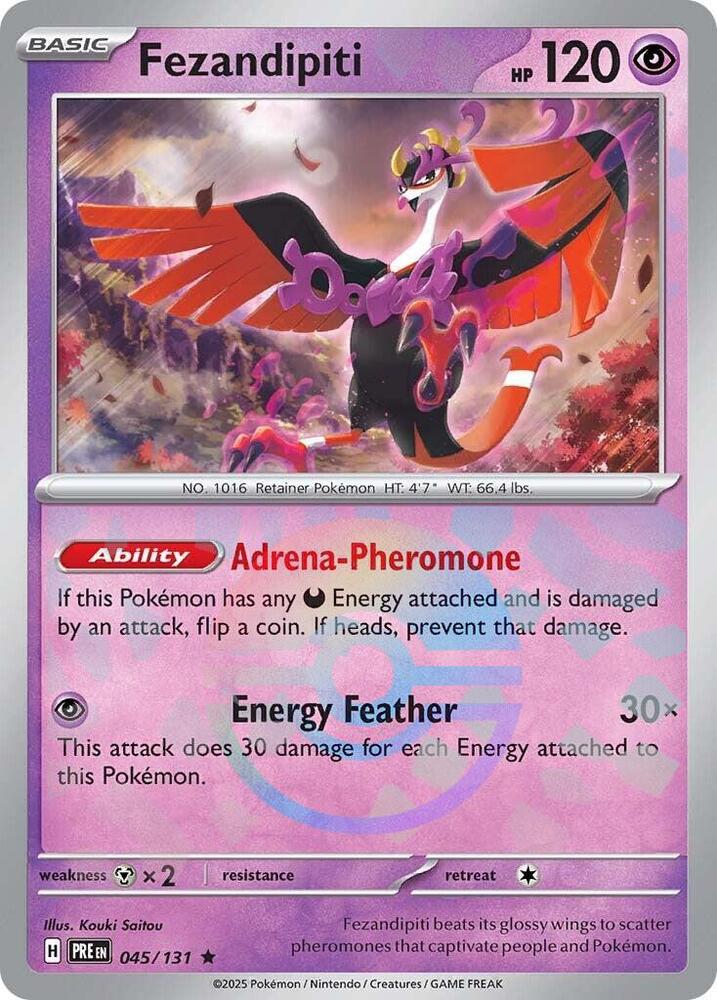 Fezandipiti (Poke Ball Pattern) 045/131 card from SV: Prismatic Evolutions