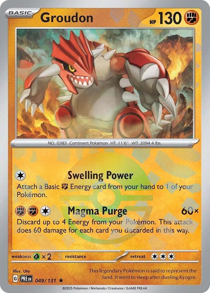 Groudon (Poke Ball Pattern) 049/131 card from SV: Prismatic Evolutions