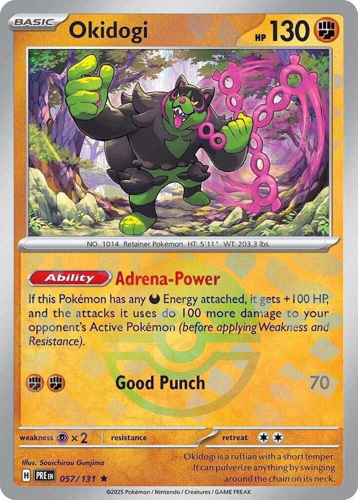 Okidogi (Poke Ball Pattern) 057/131 card from SV: Prismatic Evolutions