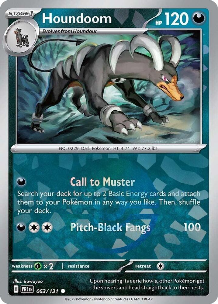 Houndoom (Poke Ball Pattern) 063/131 card from SV: Prismatic Evolutions