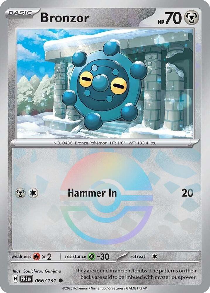 Bronzor (Poke Ball Pattern) 066/131 card from SV: Prismatic Evolutions