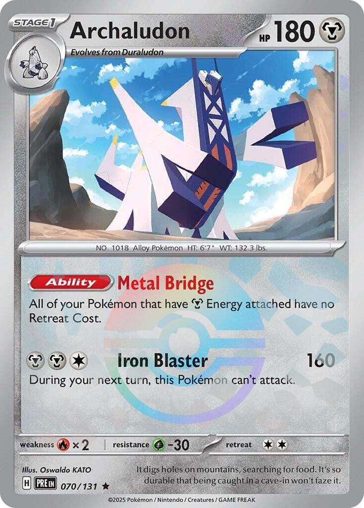 Archaludon (Poke Ball Pattern) 070/131 card from SV: Prismatic Evolutions