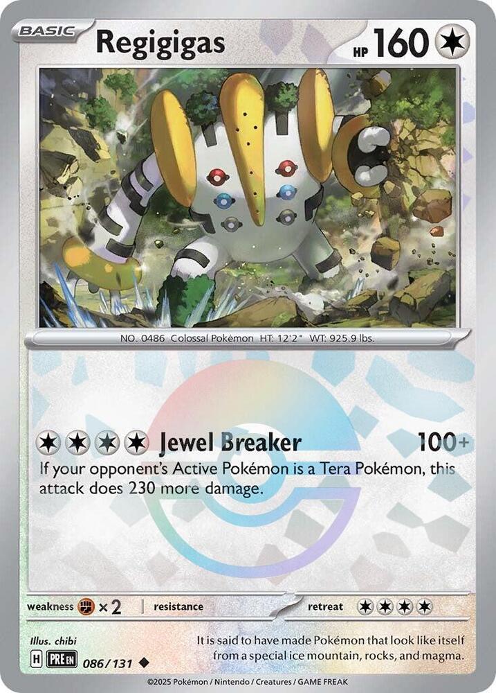 Regigigas (Poke Ball Pattern) 086/131 card from SV: Prismatic Evolutions