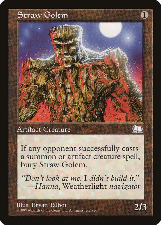 Straw Golem card from Weatherlight